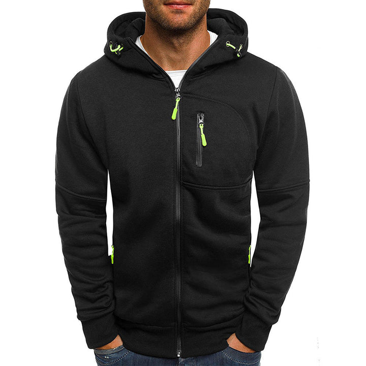 Herren Lässige Winterjacke mit Reißverschluss | Kapuze