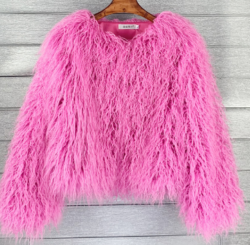 Damen Flauschiger Wintermantel | Lange Ärmel