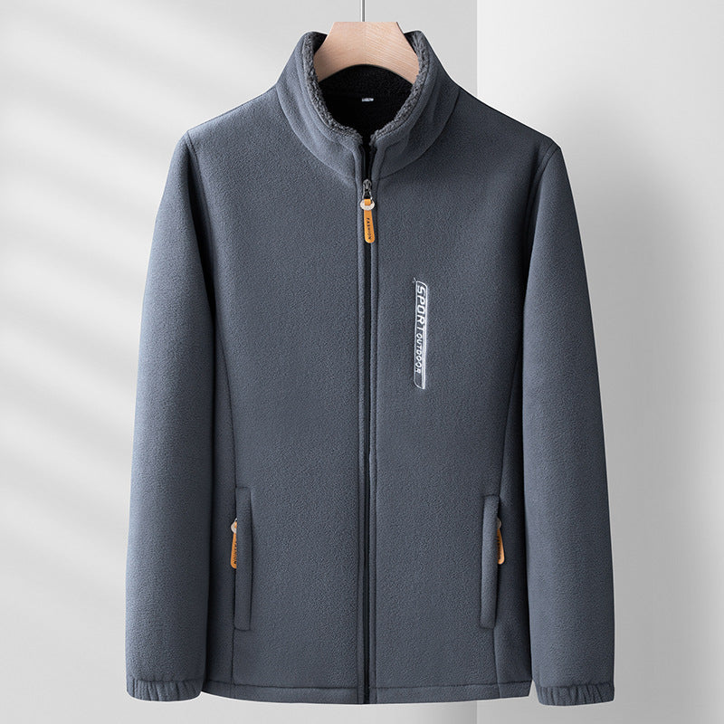 Stilvolle herren fleecejacke mit gemütlichem plüsch-innenfutter