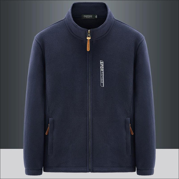 Stilvolle herren fleecejacke mit gemütlichem plüsch-innenfutter