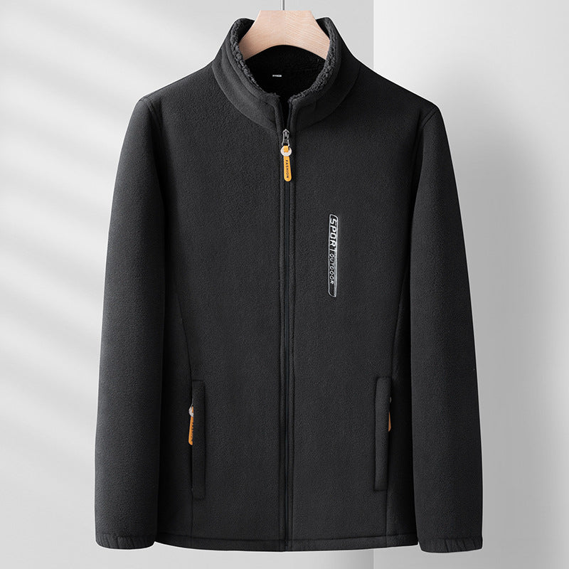 Stilvolle herren fleecejacke mit gemütlichem plüsch-innenfutter