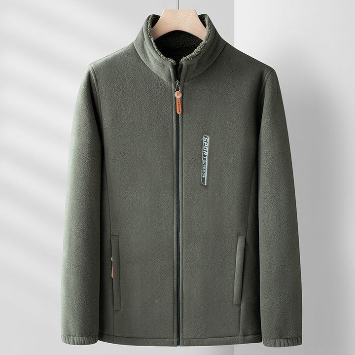 Stilvolle herren fleecejacke mit gemütlichem plüsch-innenfutter