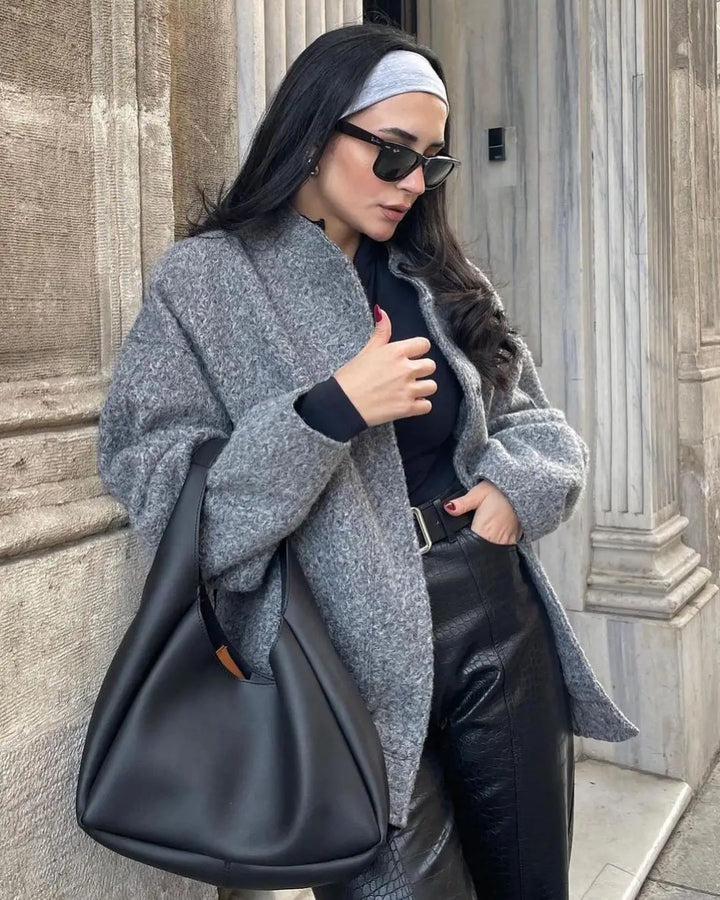 Langärmlige Woll Jacke für Damen | Zeitlos