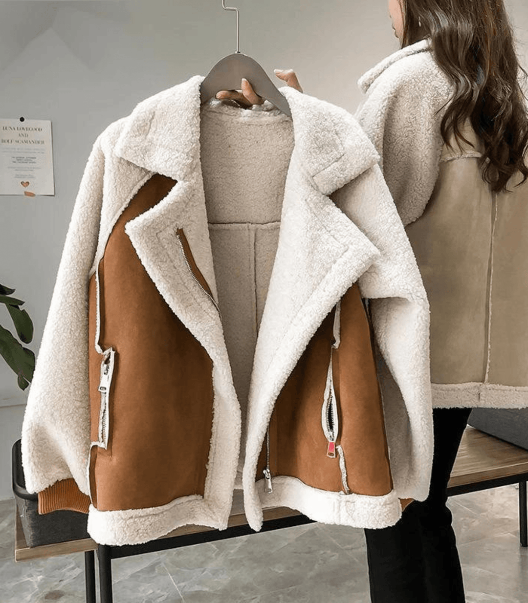 Damen Teddy Jacke in Übergröße | Vielseitig