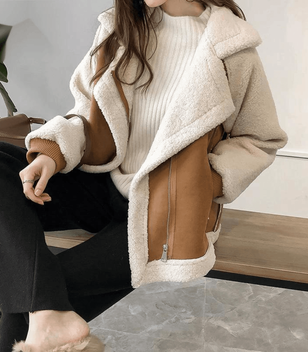 Damen Teddy Jacke in Übergröße | Vielseitig