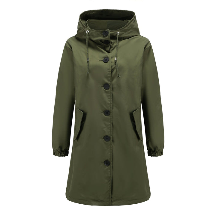 Damen Wasserdichte Regenjacke mit Knopfleiste | Draußen