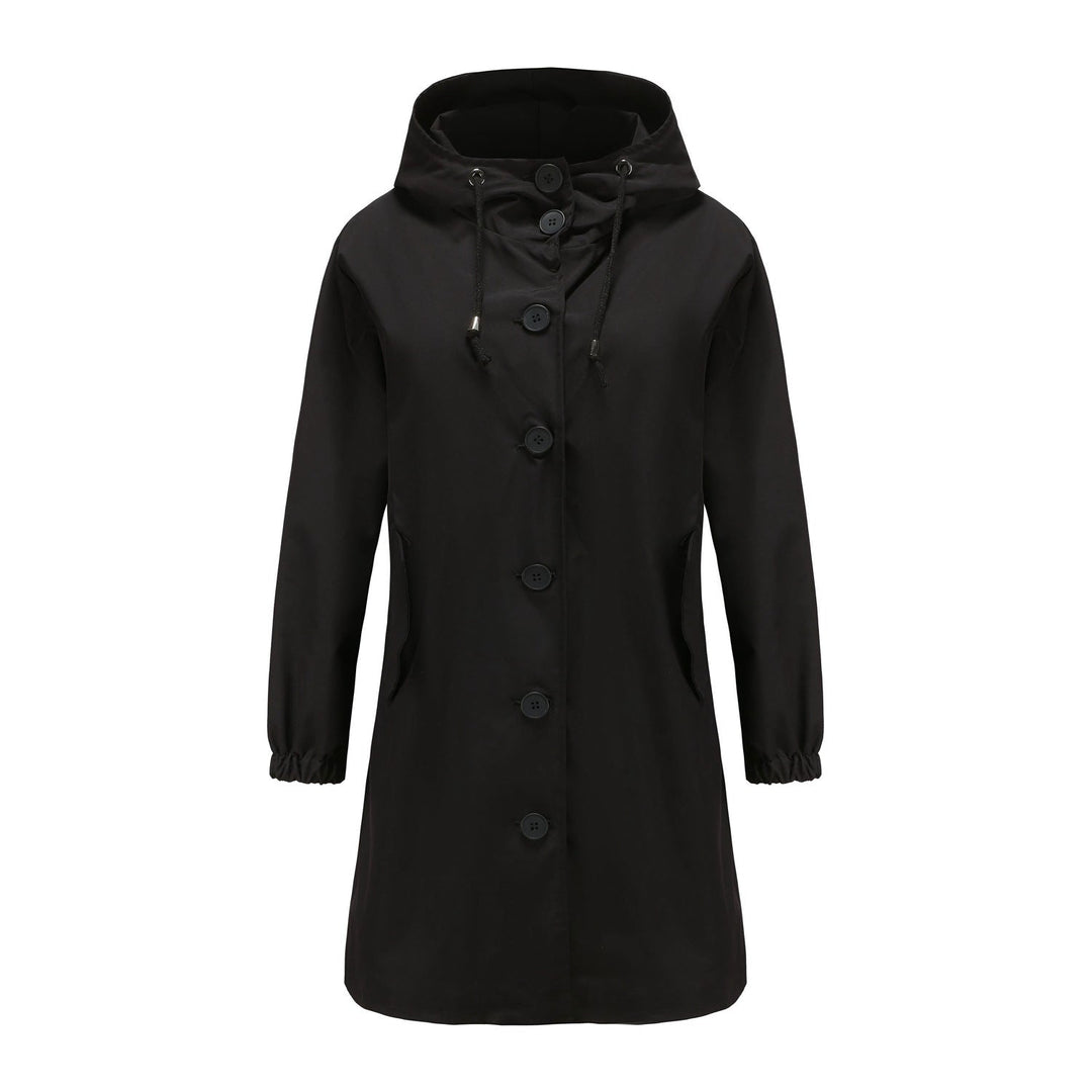Damen Wasserdichte Regenjacke mit Knopfleiste | Draußen