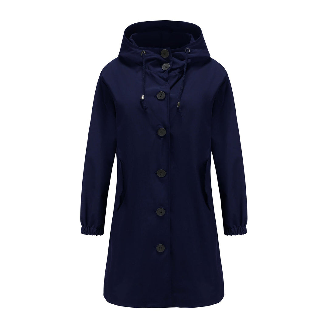 Damen Wasserdichte Regenjacke mit Knopfleiste | Draußen