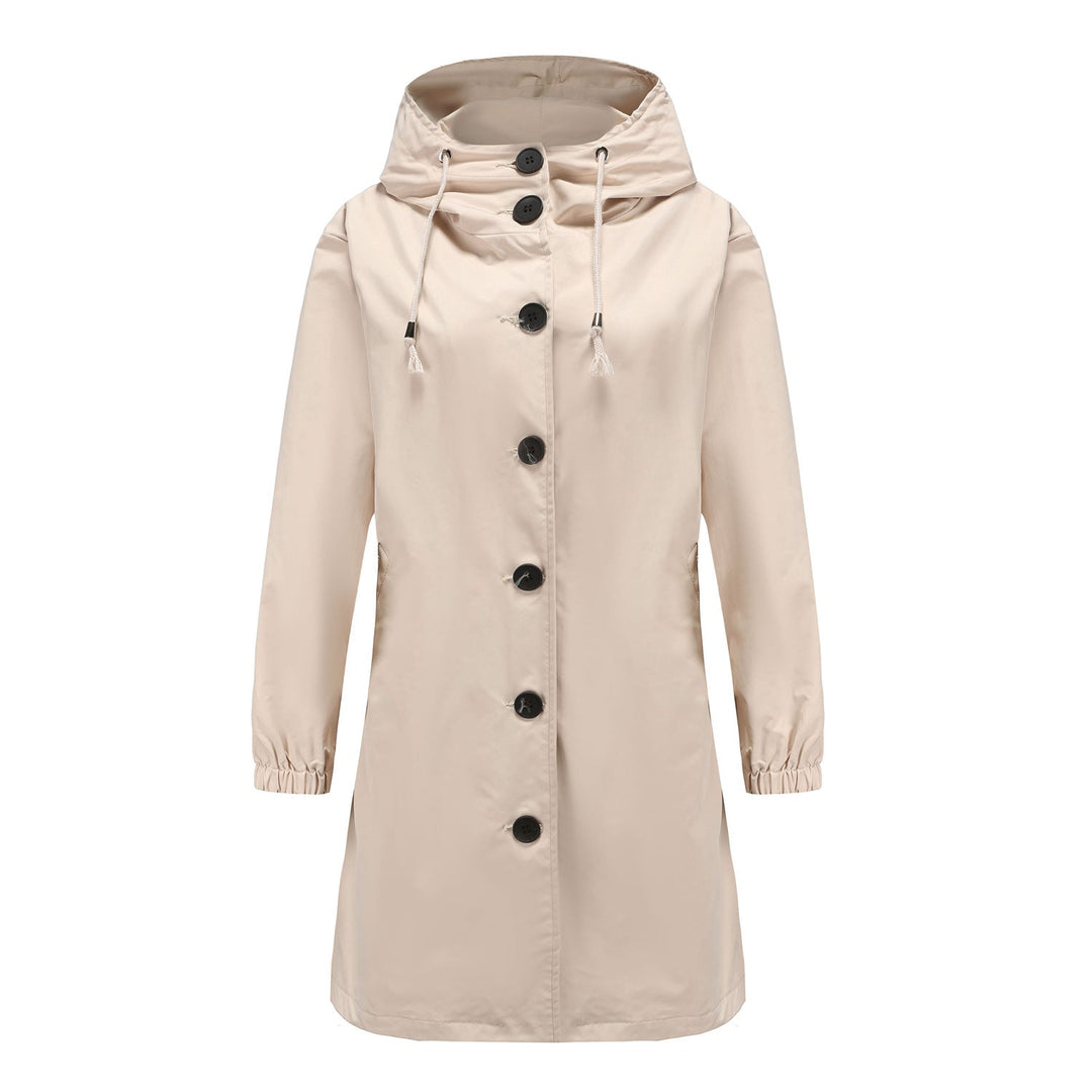 Damen Wasserdichte Regenjacke mit Knopfleiste | Draußen