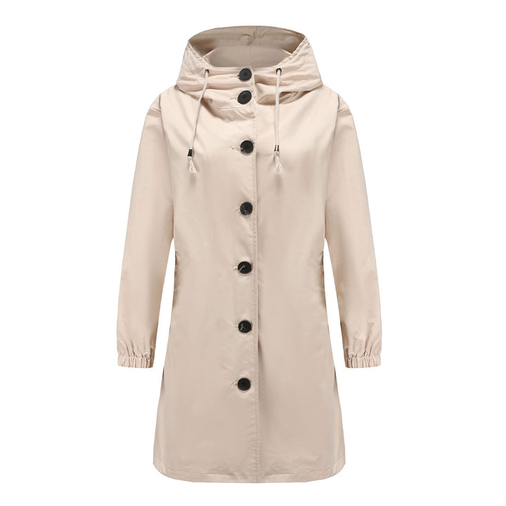 Damen Wasserdichte Regenjacke mit Knopfleiste | Draußen