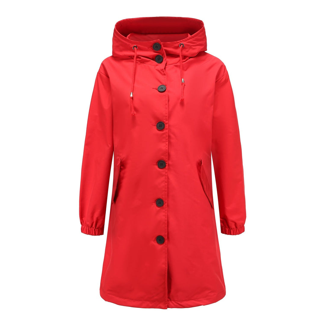 Damen Wasserdichte Regenjacke mit Knopfleiste | Draußen